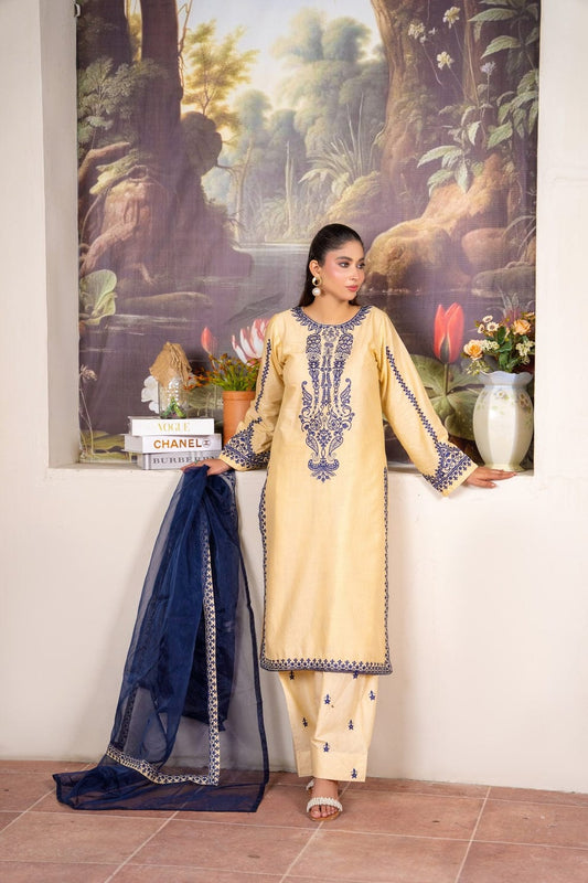 3 Piece Cotton Suit - Premium Cotton Lawn