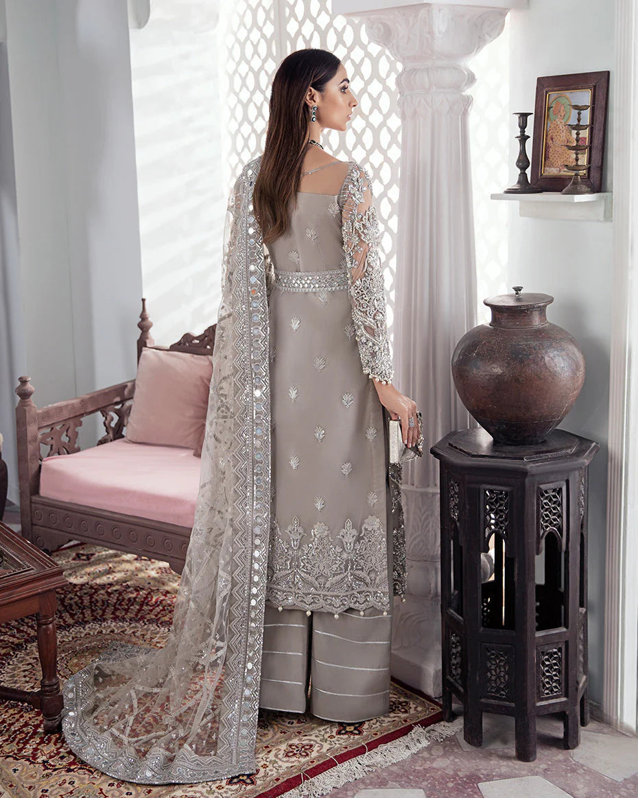 Gulaal  Wedding Formals  Gulnoor Embroidered Net 3-Piece  (1340)