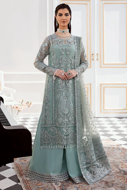 Aqua Blue Heavily Embellished  (1336)