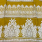 Luxury 3-Piece Stitched Organza Suit – Mustard &amp; Ivory (Hand-Work Edition)