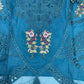 Luxury 3-Piece Stitched Organza Suit – Zinc Floral