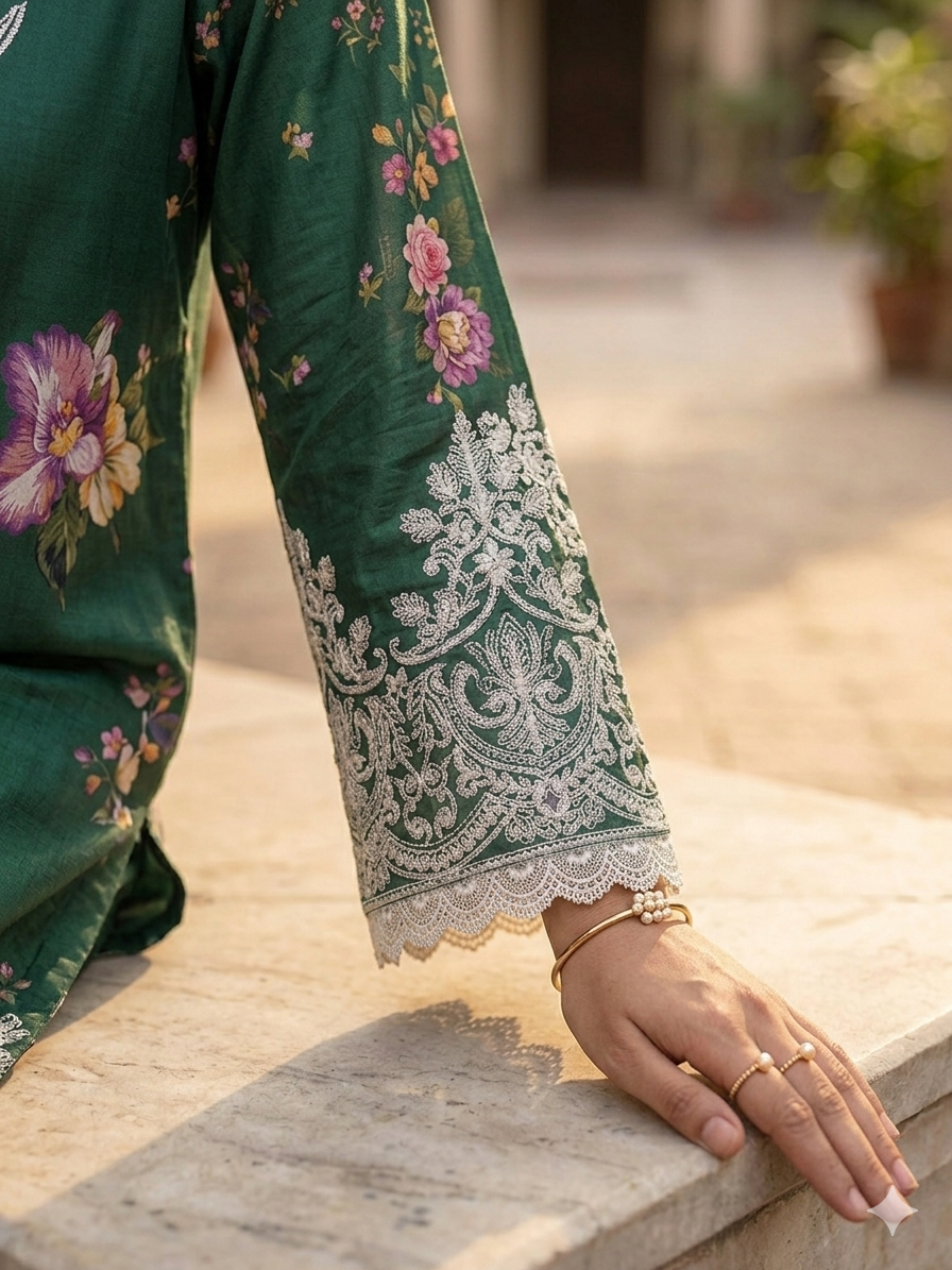 Aneela's Elegant 3-Piece Digital Printed Suit Unstitch