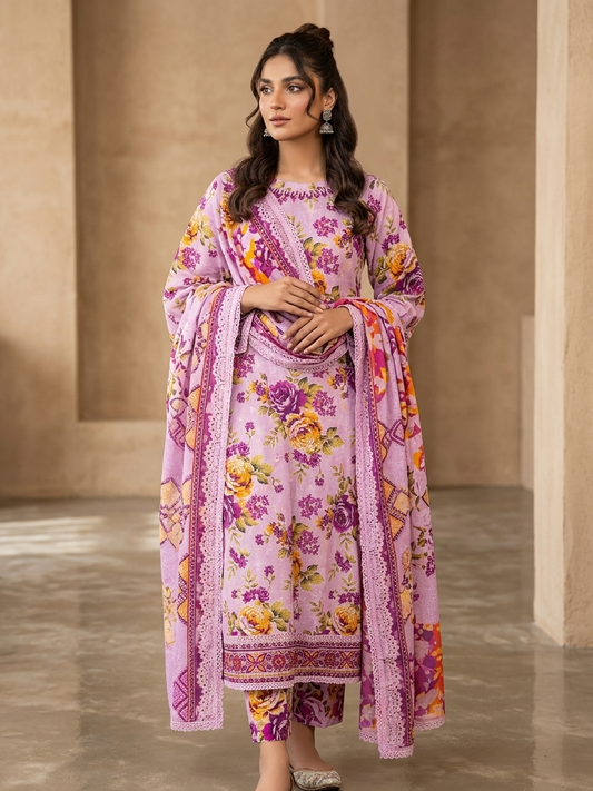 Aneela's Premium 3-Piece Digital Printed Lawn Suit Unstitched