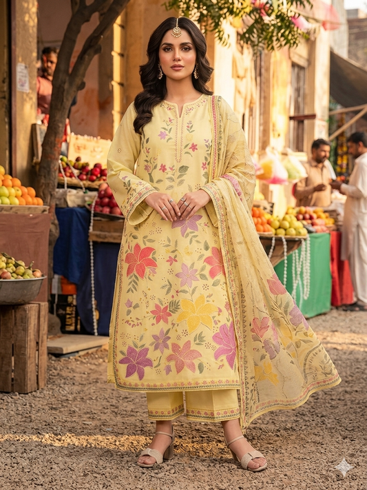 Aneela’s Elegant 3-Piece Unstitched