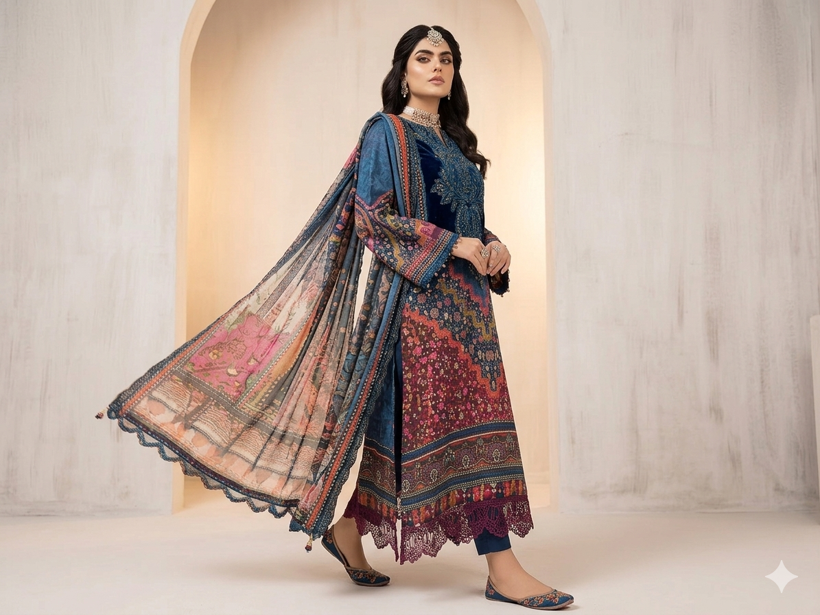 Maria.B Premium 3-Piece  Inspired Suit Unstitched