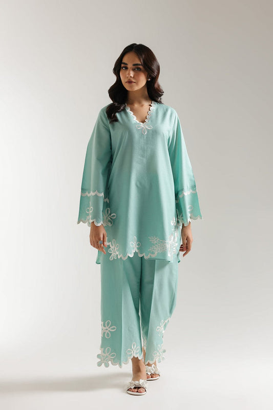 2 Piece Embroidered Suit | Fabric: Premium Cotton