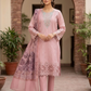 Premium 3-Piece Stitched Doriyan Lawn Suit – Soft Pink &amp; Floral