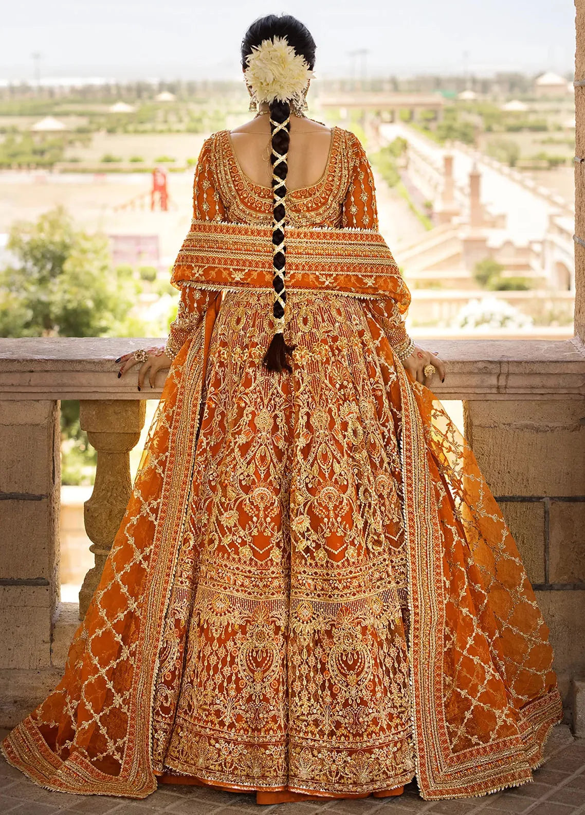 Jahan By Erum Khan Embroidered Net Suit (1325)