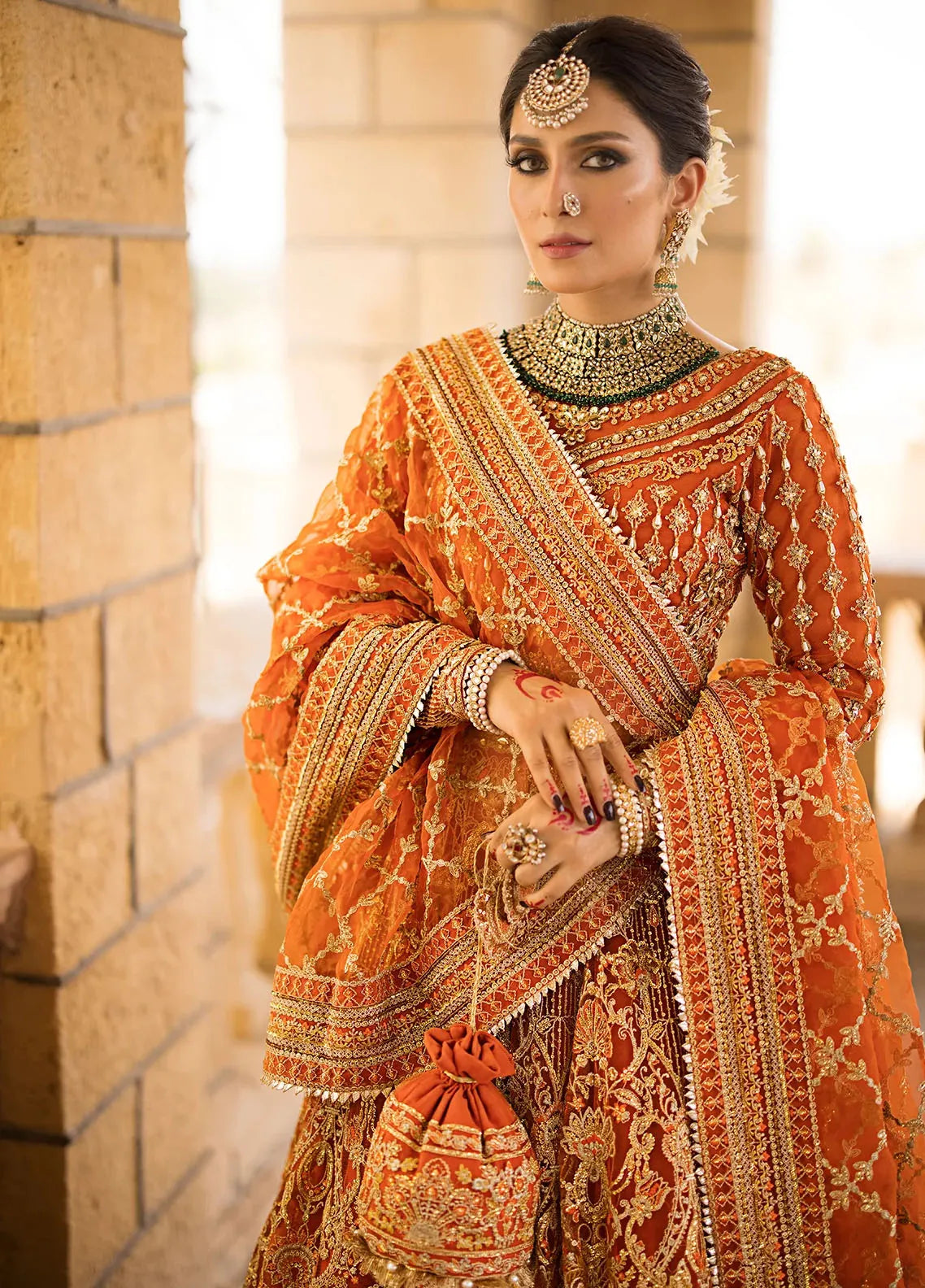 Jahan By Erum Khan Embroidered Net Suit (1325)