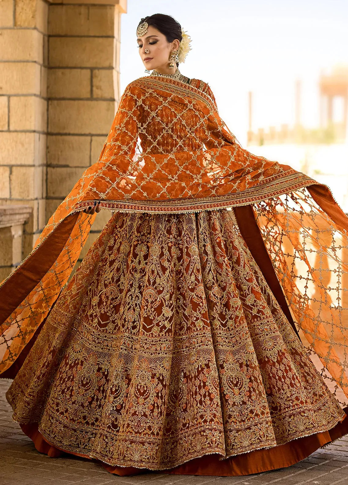 Jahan By Erum Khan Embroidered Net Suit (1325)