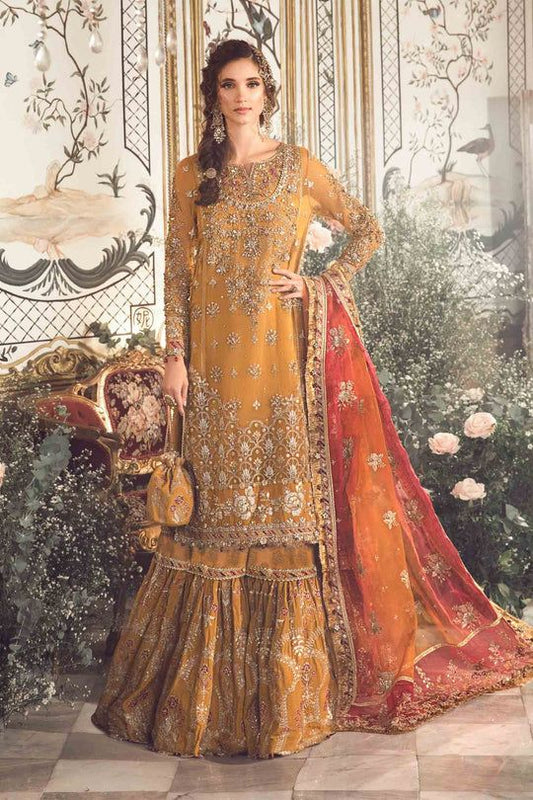 Maria B Mbroidered | Mustard  (1335)